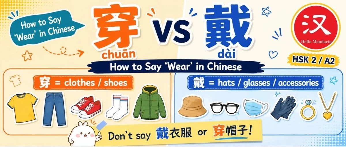 穿与戴：衣着与配饰 — illustrated Chinese learning guide
