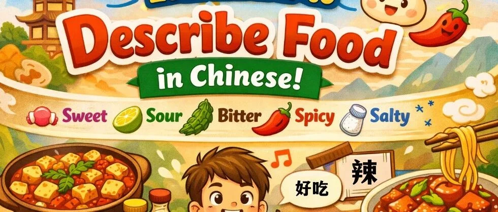 食物味道与烹饪表达 — illustrated Chinese learning guide