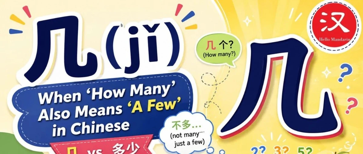 几:疑问与不确定数量 — illustrated Chinese learning guide