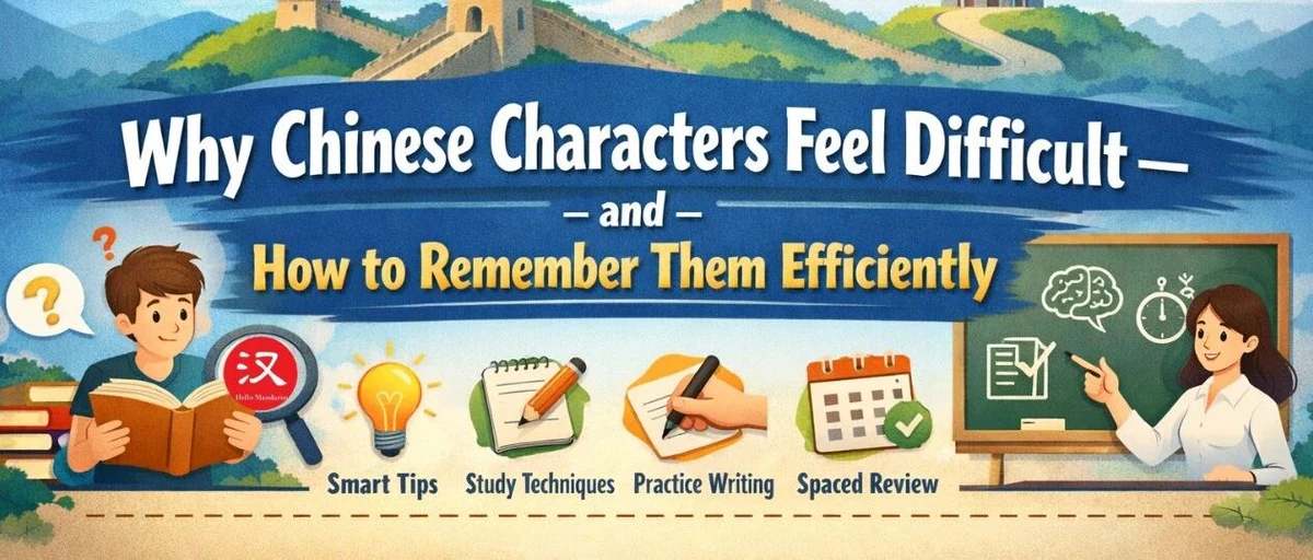 怎样有效记忆汉字 — illustrated Chinese learning guide