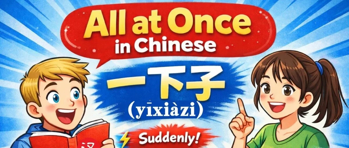 一下子:突然与迅速的变化 — illustrated Chinese learning guide