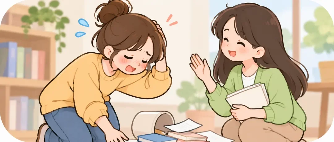 Chinese learning illustration: 不好意思 vs 对不起