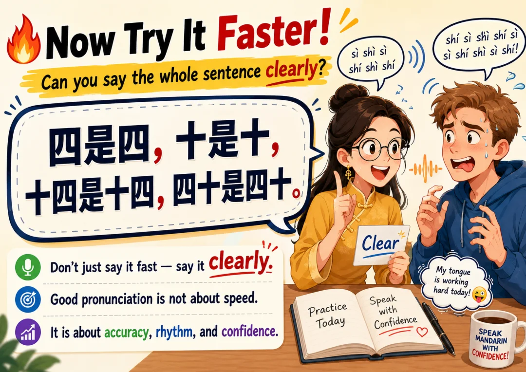 绕口令:四是四,十是十 — teaching illustration 2