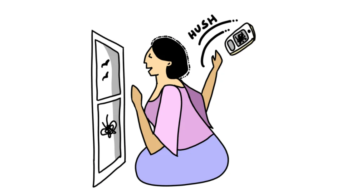 Chinese learning illustration: A. 丢 = to lose 😰