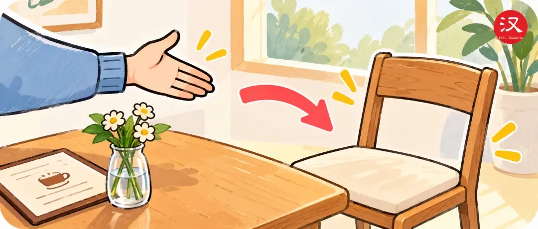 Chinese learning illustration: 4. 来 + Verb = inviting someone to do something