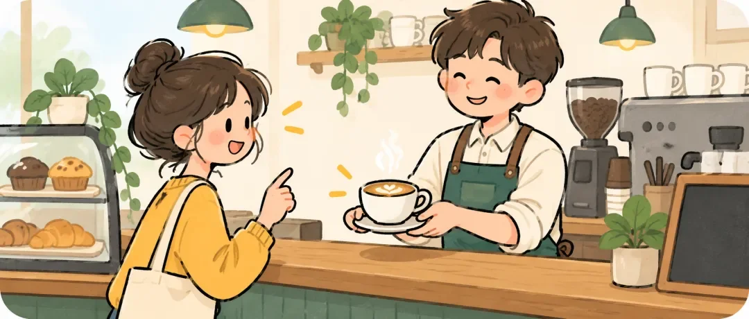 Chinese learning illustration: 3. 来 + Quantity + Noun = ordering something