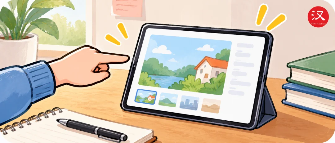 Chinese learning illustration: Answers