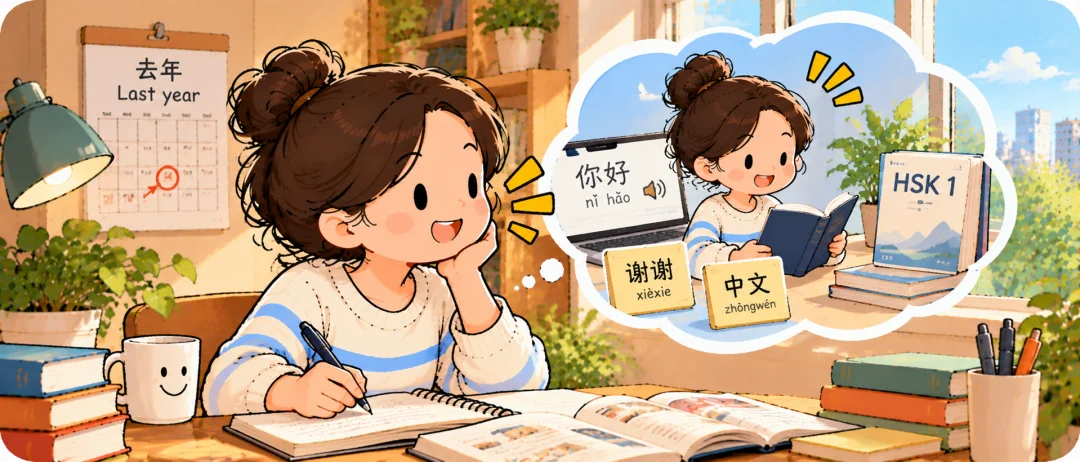 Chinese learning illustration: Examples