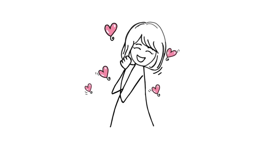 Chinese learning illustration: 4. 幸福 (xìngfú): Feeling Fortunate and Deeply Content