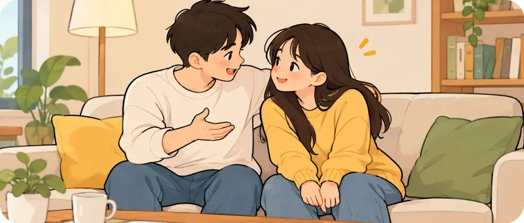 Chinese learning illustration: 靠 = move closer