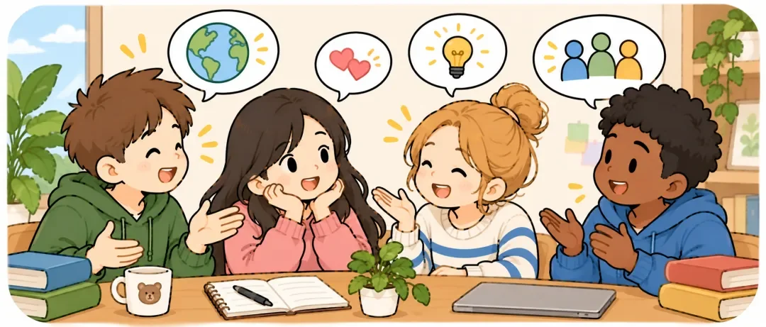 Chinese learning illustration: 我们先了解一下情况。