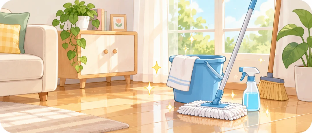 Chinese learning illustration: 🧹 3. 打扫 (dǎsǎo) — Clean / Sweep