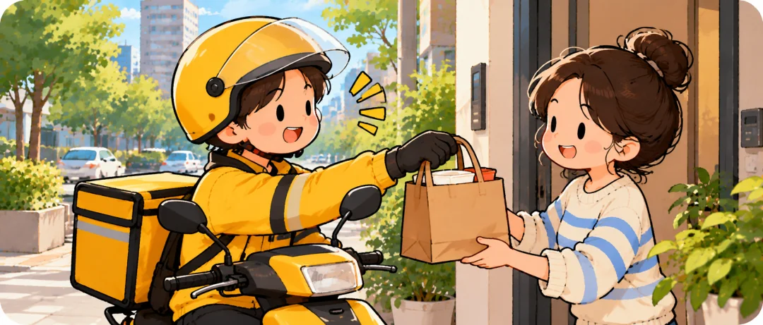Illustration of giving someone a gift