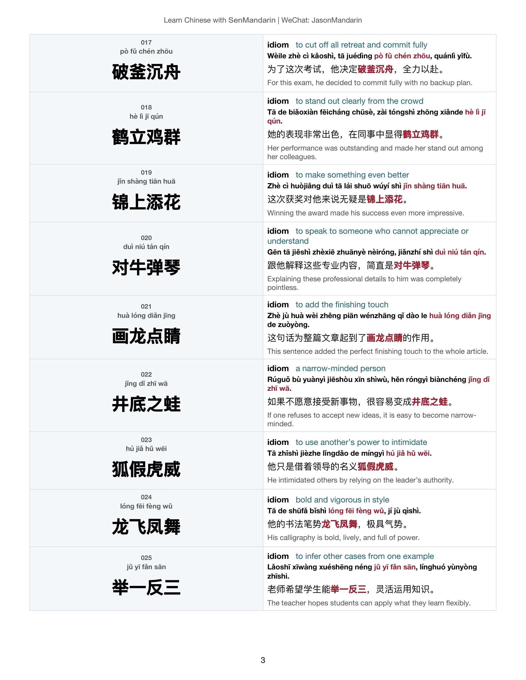 203 Essential Chinese Chengyu: selected sample page 1, PDF page 5