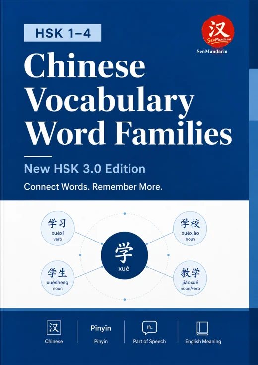 Original PDF cover: HSK 1-4 Chinese Vocabulary Word Families